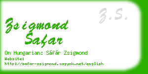 zsigmond safar business card